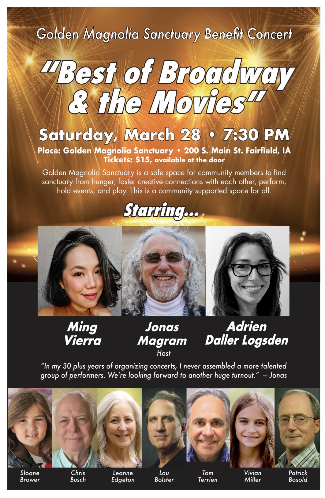 The Best of Browaday and the Movies concert features some of the best vocal talents in the Fairfield area.